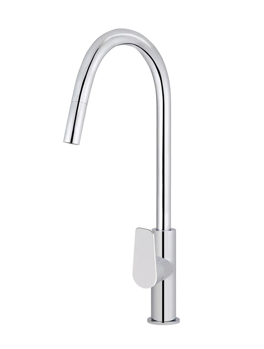 Meir Round Paddle Piccola Pull Out Kitchen Mixer Tap - Chrome