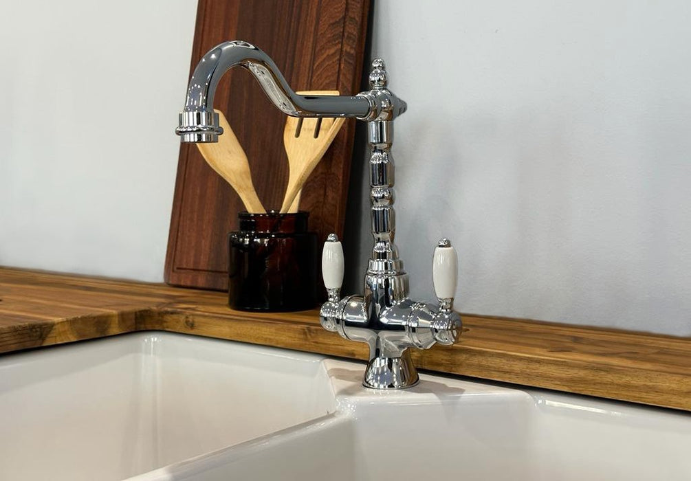 Providence Double Sink Mixer - Chrome