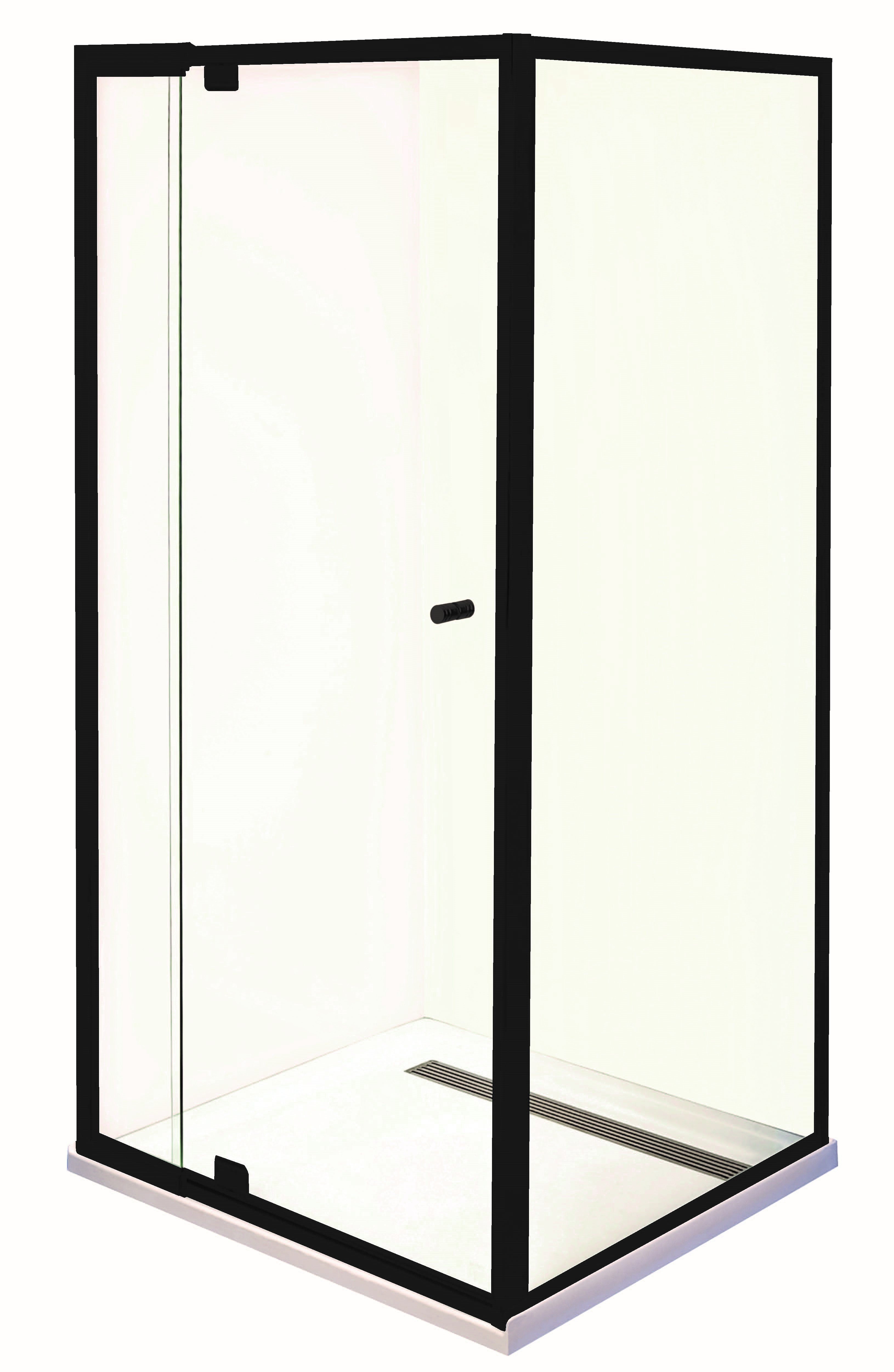 Smart Pivot Shower Screen Front & Return M6890 Black