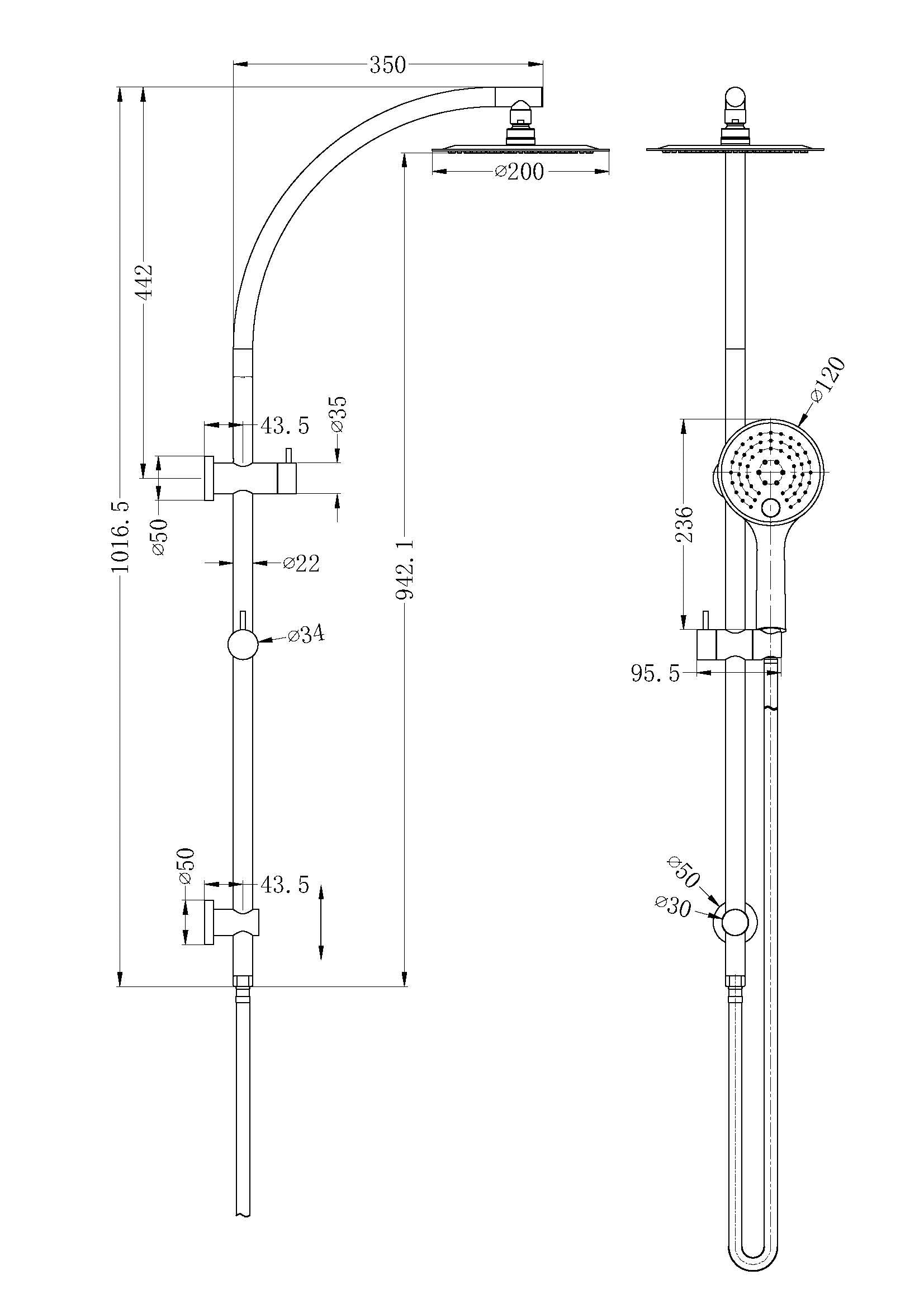 Dolce Shower Set - Designer Bathware