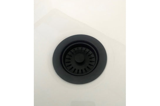 90 x 50mm Matte Black Basket Waste - Designer Bathware