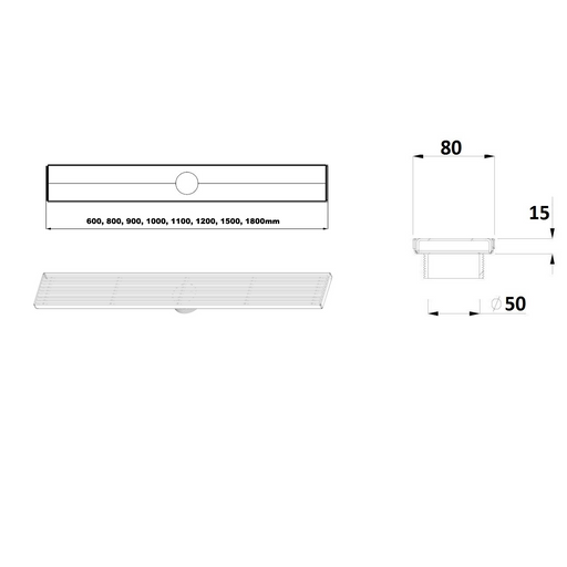 Builders Grate CFG AU Pattern - 15mm Depth - Designer Bathware