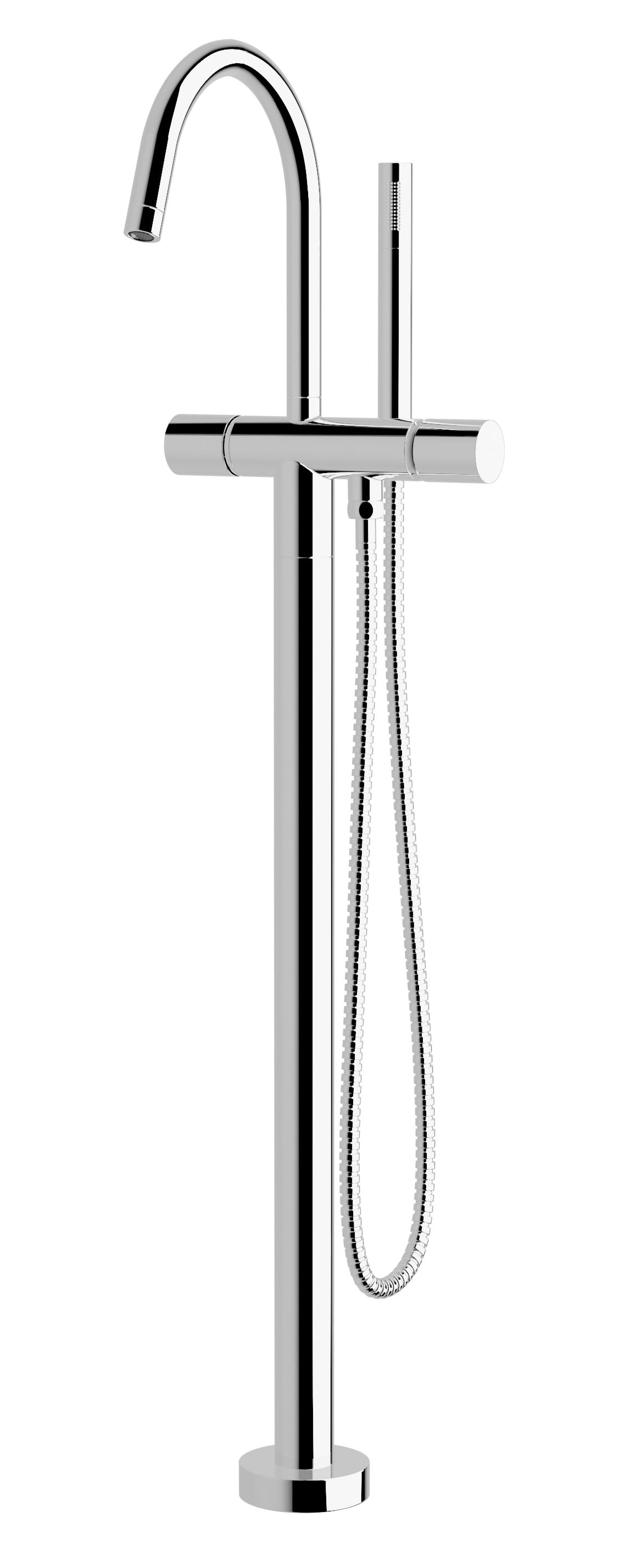 Circa Floor Mount Mixer with Hand Shower - Designer Bathware