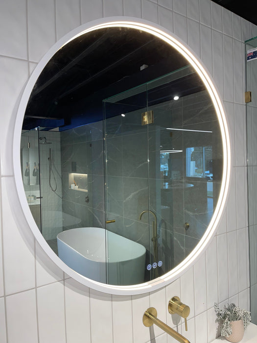 Euro Mirror Olëk White Frame 800mm - Designer Bathware