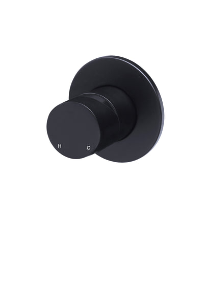 Meir Round Wall Mixer Pinless Handle Trim Kit Only - Matte Black