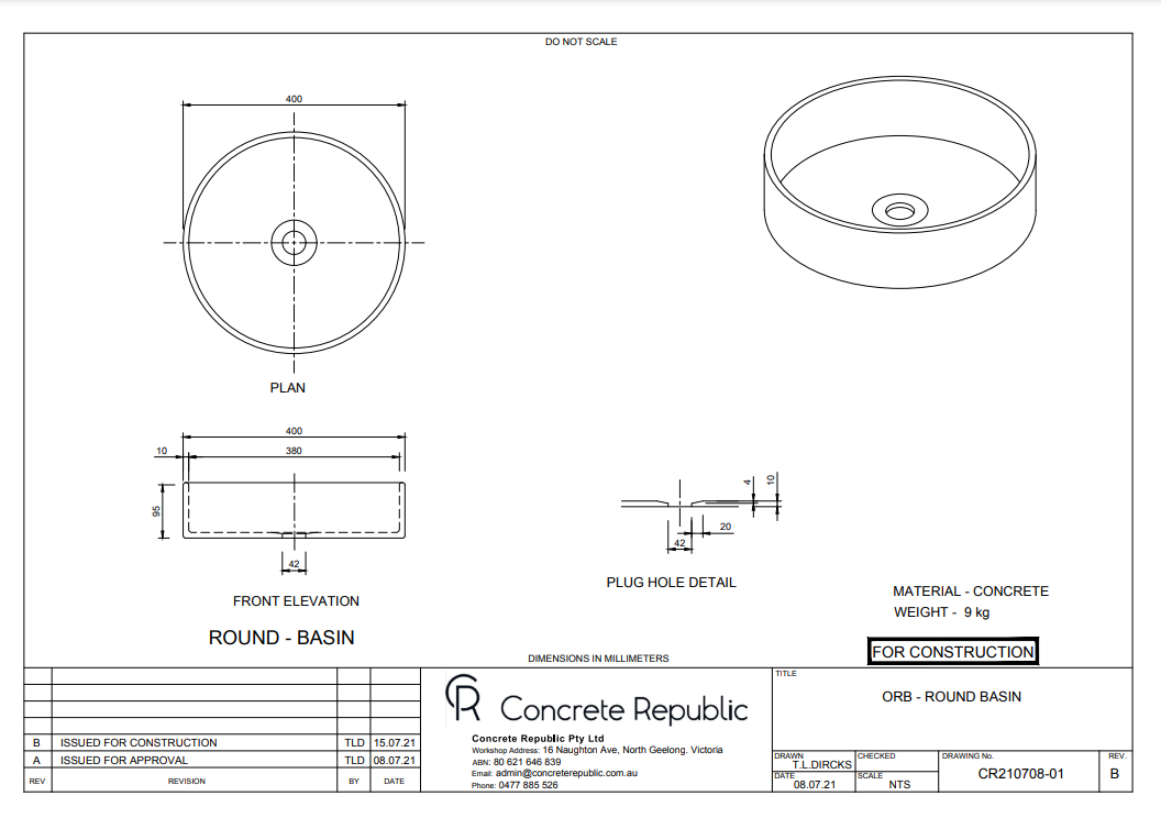 Orb Basin - Designer Bathware