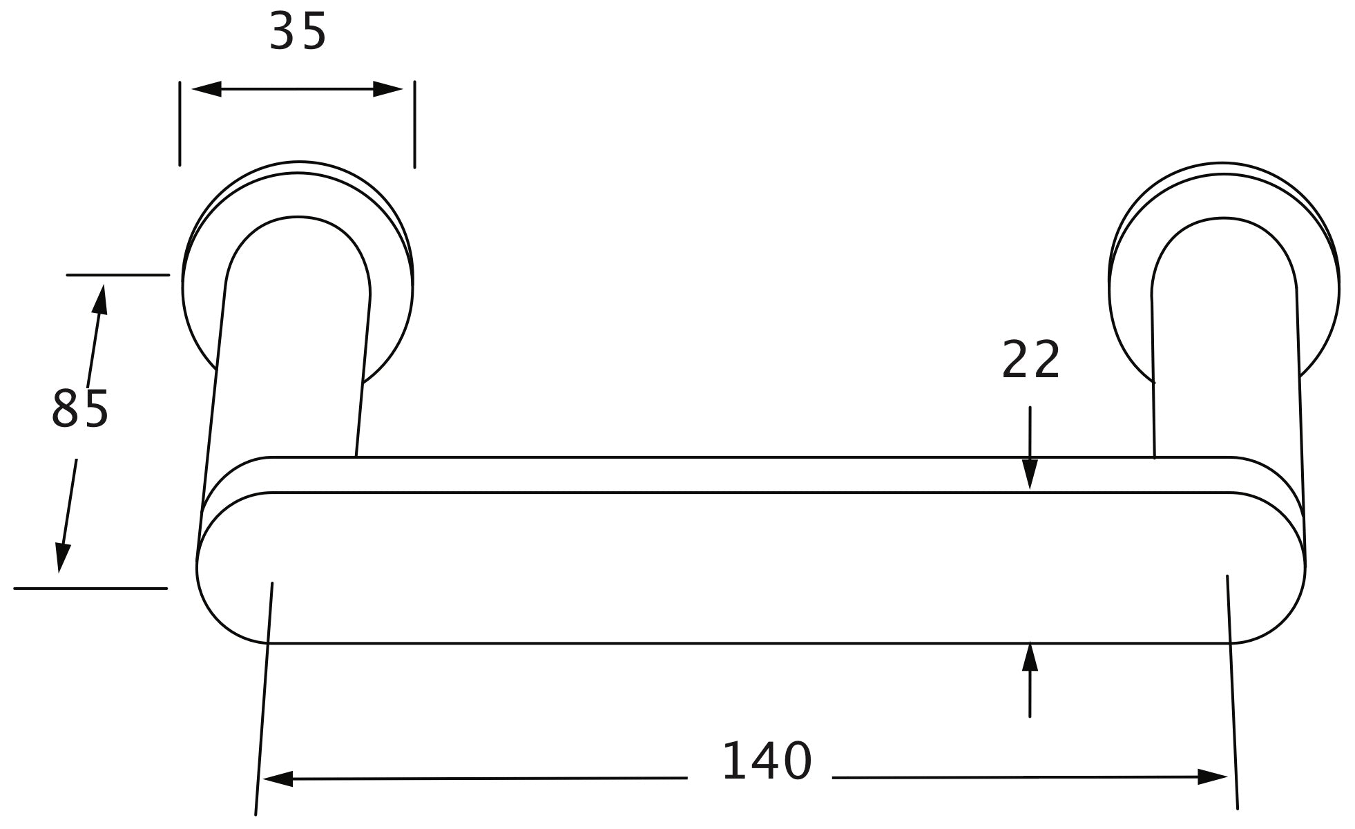 Duet Toilet Roll Holder - Designer Bathware