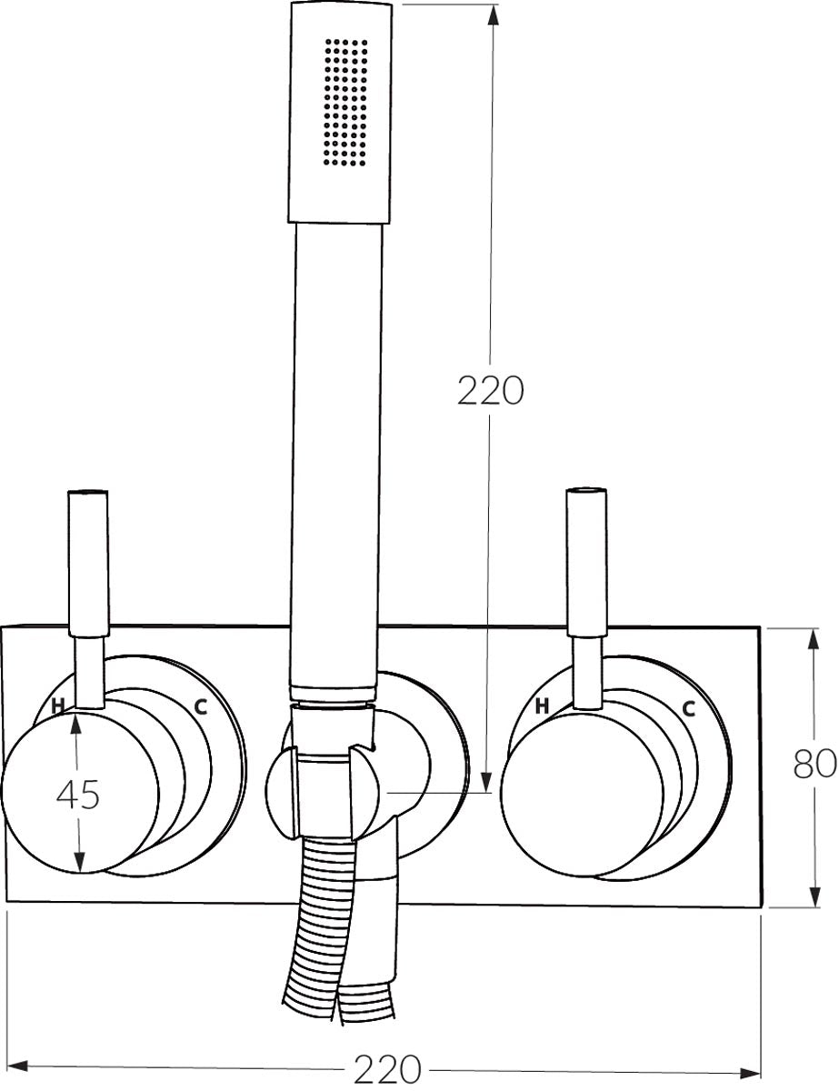 Voda Shower Mixer System - Designer Bathware