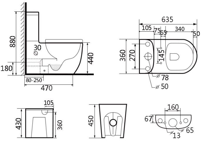 ROMEO Wall Faced Rimless Toilet Suite - Designer Bathware