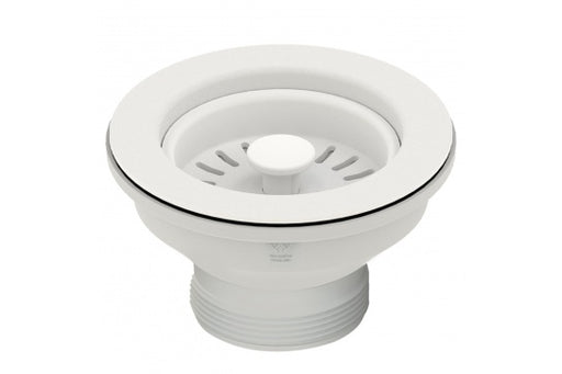 90 x 50mm Matte White Basket Waste - Designer Bathware