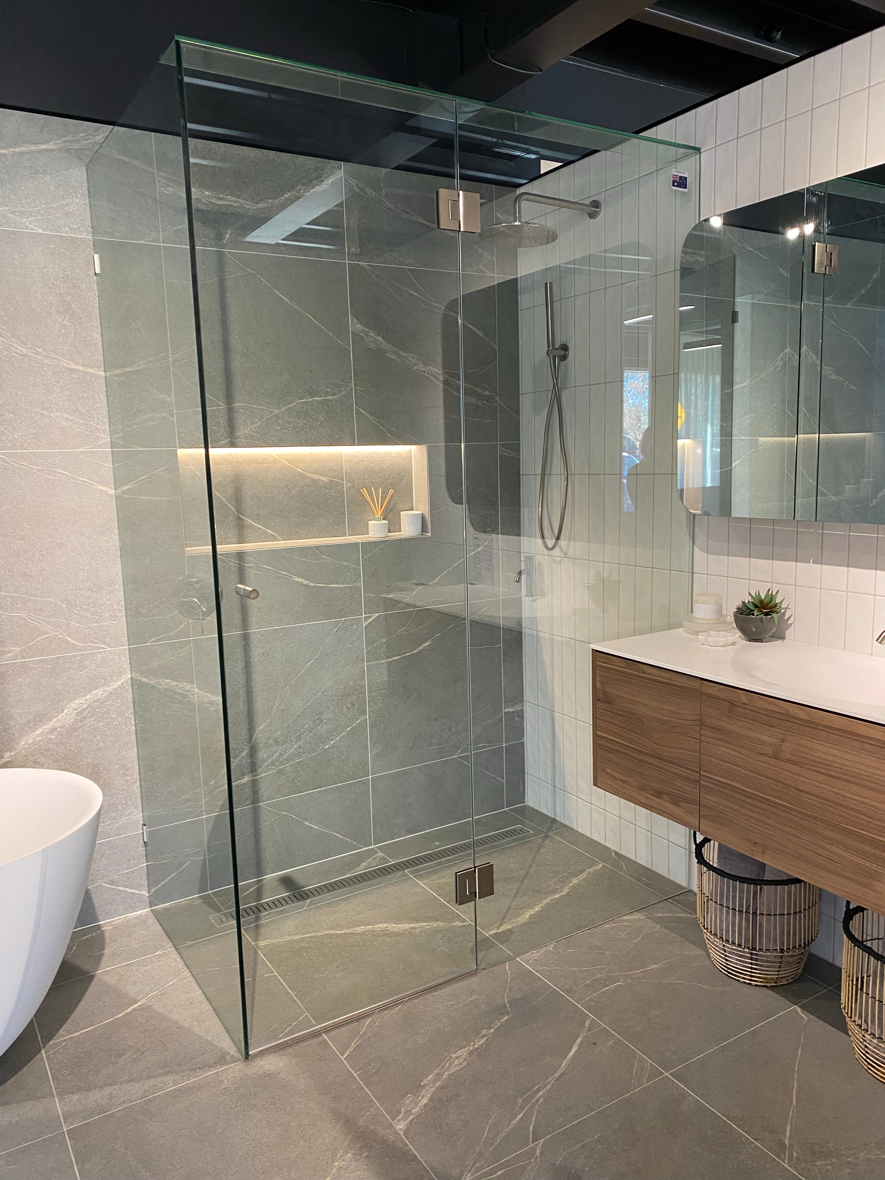 Custom Frameless Shower Screens - Designer Bathware