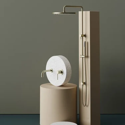 Warm Brushed Nickel Showers