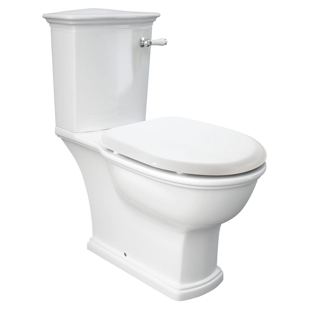 Fienza RAK Washington Front Lever Close-Coupled Toilet Suite Alpine White with P-Trap