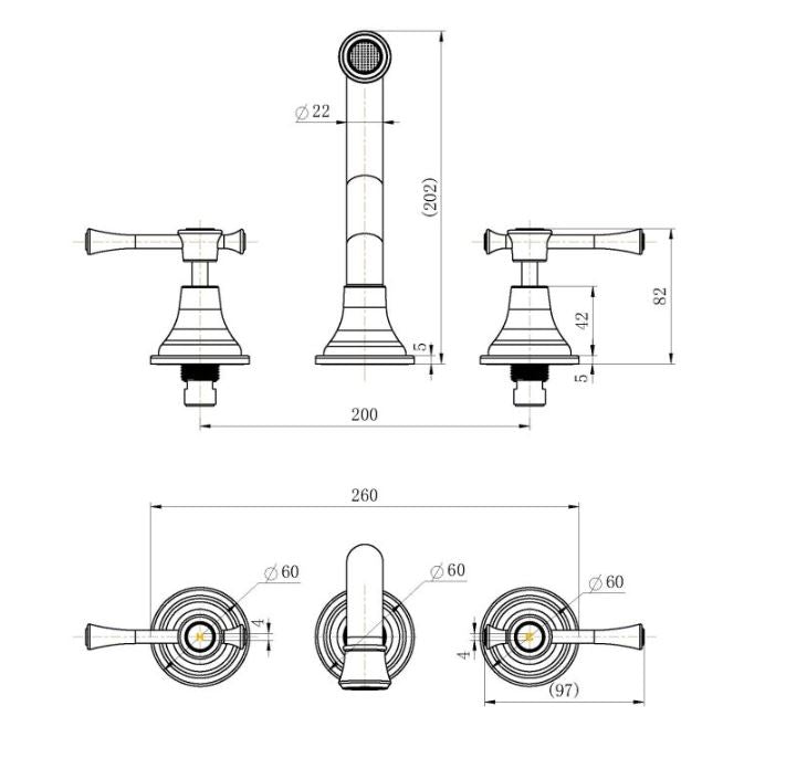 Modern National Montpellier Wall Spa & Sink Set