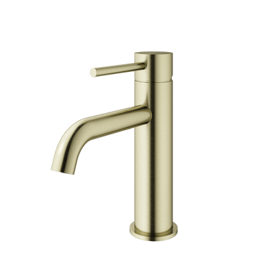 Mimi Single Lever Basin Mixer Brushed Brass