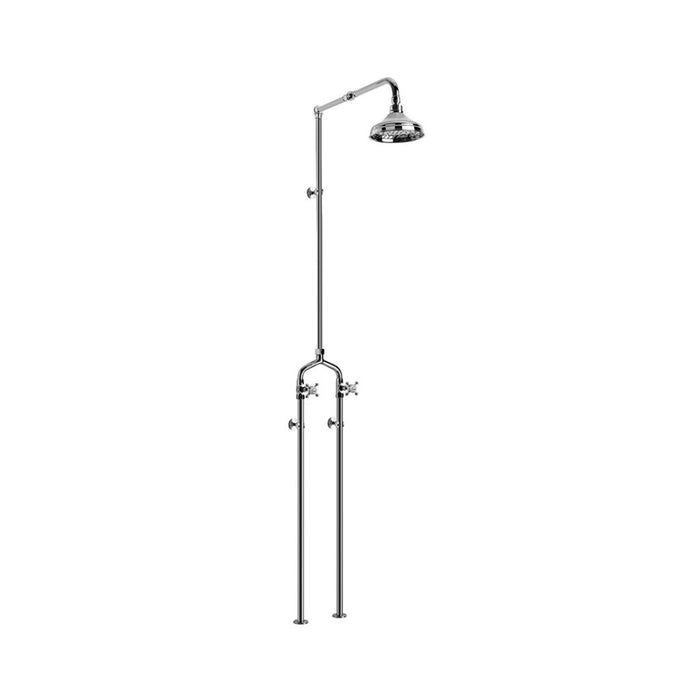 Brodware Winslow Floor Mounted Shower Set with Cross Handles