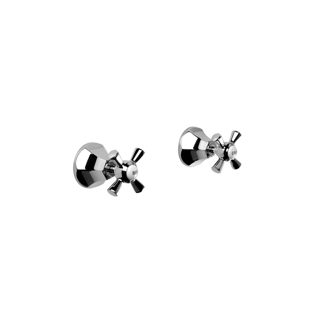 Brodware Classique Wall Taps with Cross Handles