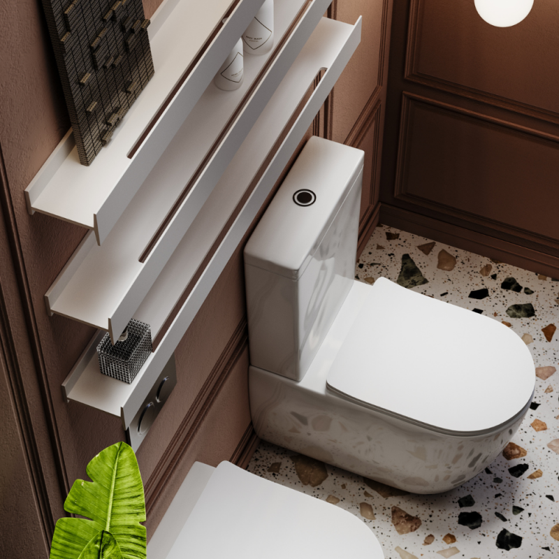 BelBagno H Collection Solid Surface Shelf 1200