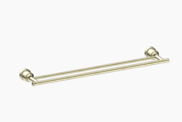NERO YORK DOUBLE TOWEL RAIL 600MM