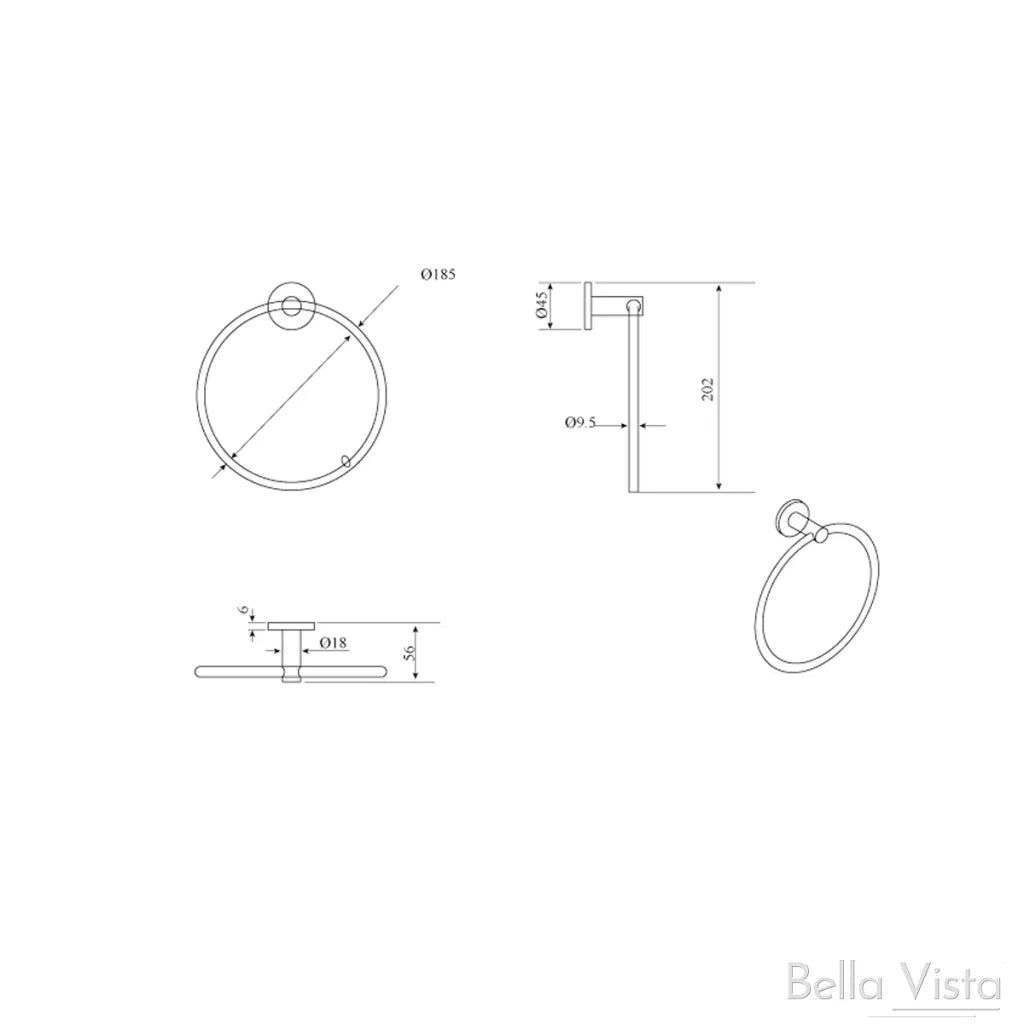 Bella Vista Mica Hand Towel Ring Living Brass