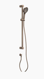Nero Mecca Care 32mm Grab Rail And Adjustable Shower Rail Set 900mm Brushed Bronze