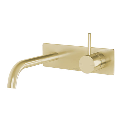 Phoenix Vivid Slimline Up Basin / Bath Wall Mixer Set Brushed Gold – Lead Free