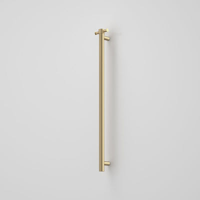Caroma Liano II Heated Towel Rail - Vertical - Brushed Brass (Transformer not included)