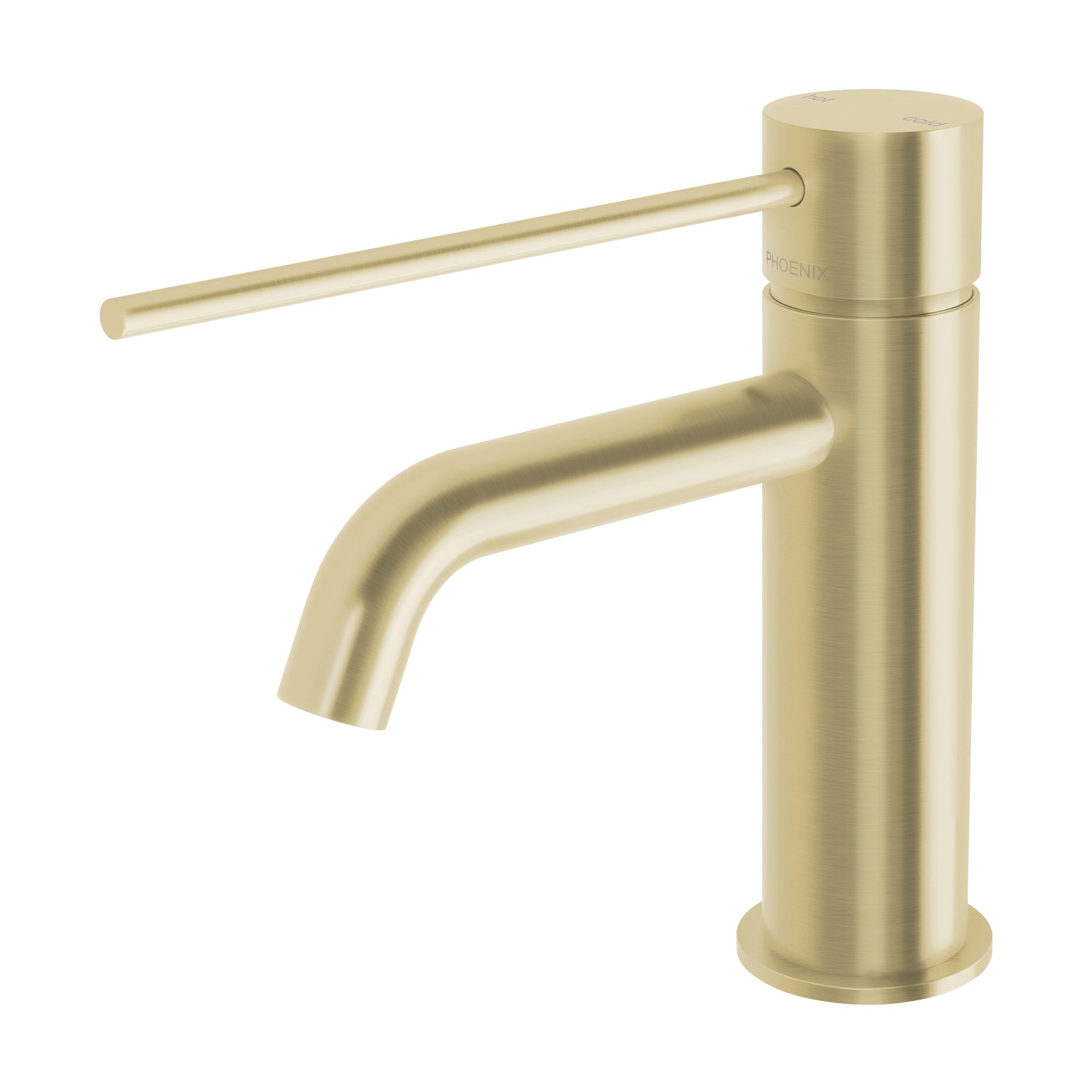 Vivid Slimline Basin Mixer Curved Outlet with Extended Lever