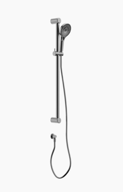 Nero Mecca Care 32mm Grab Rail And Adjustable Shower Rail Set 900mm Chrome