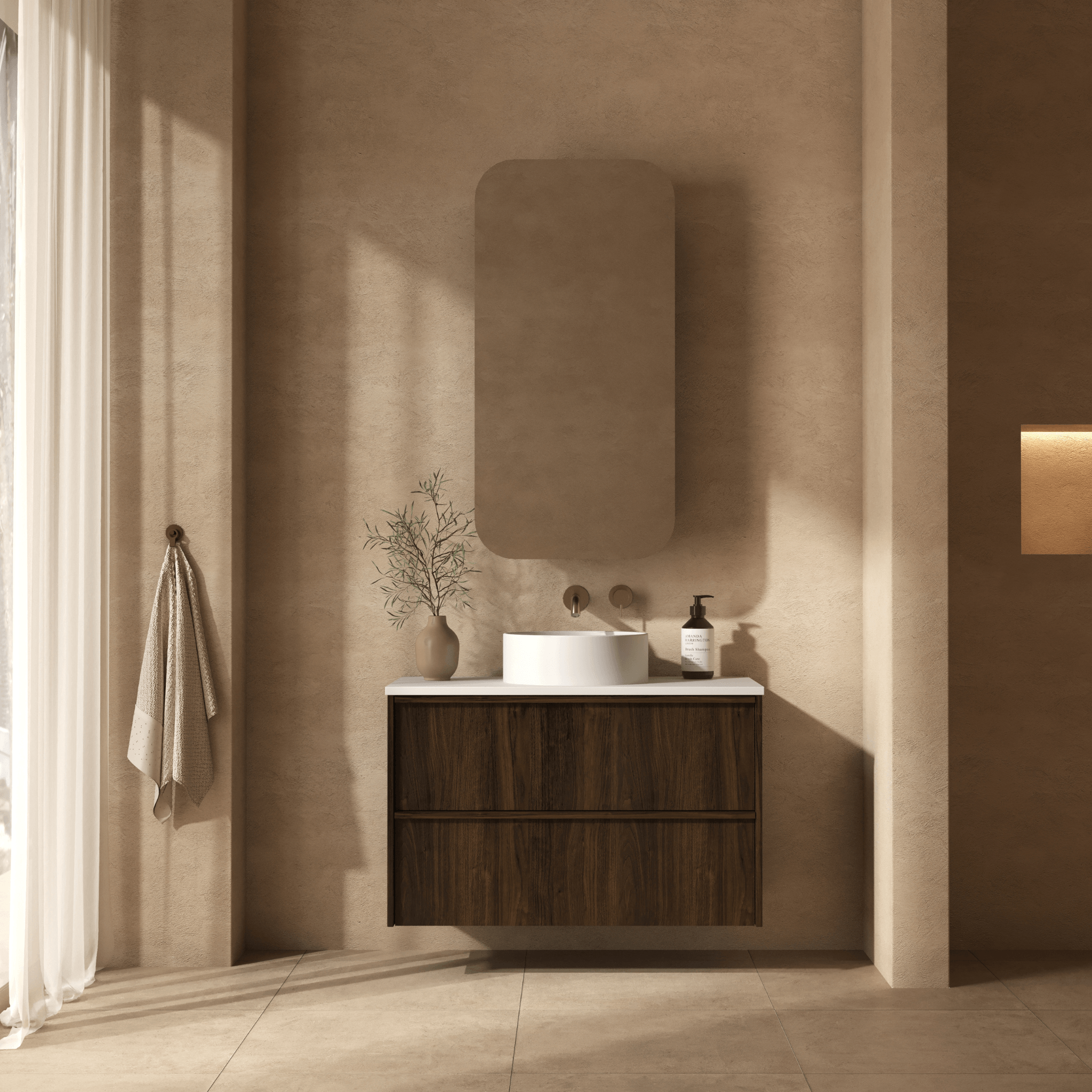 Mimi Koda Wall Hung Vanity Walnut
