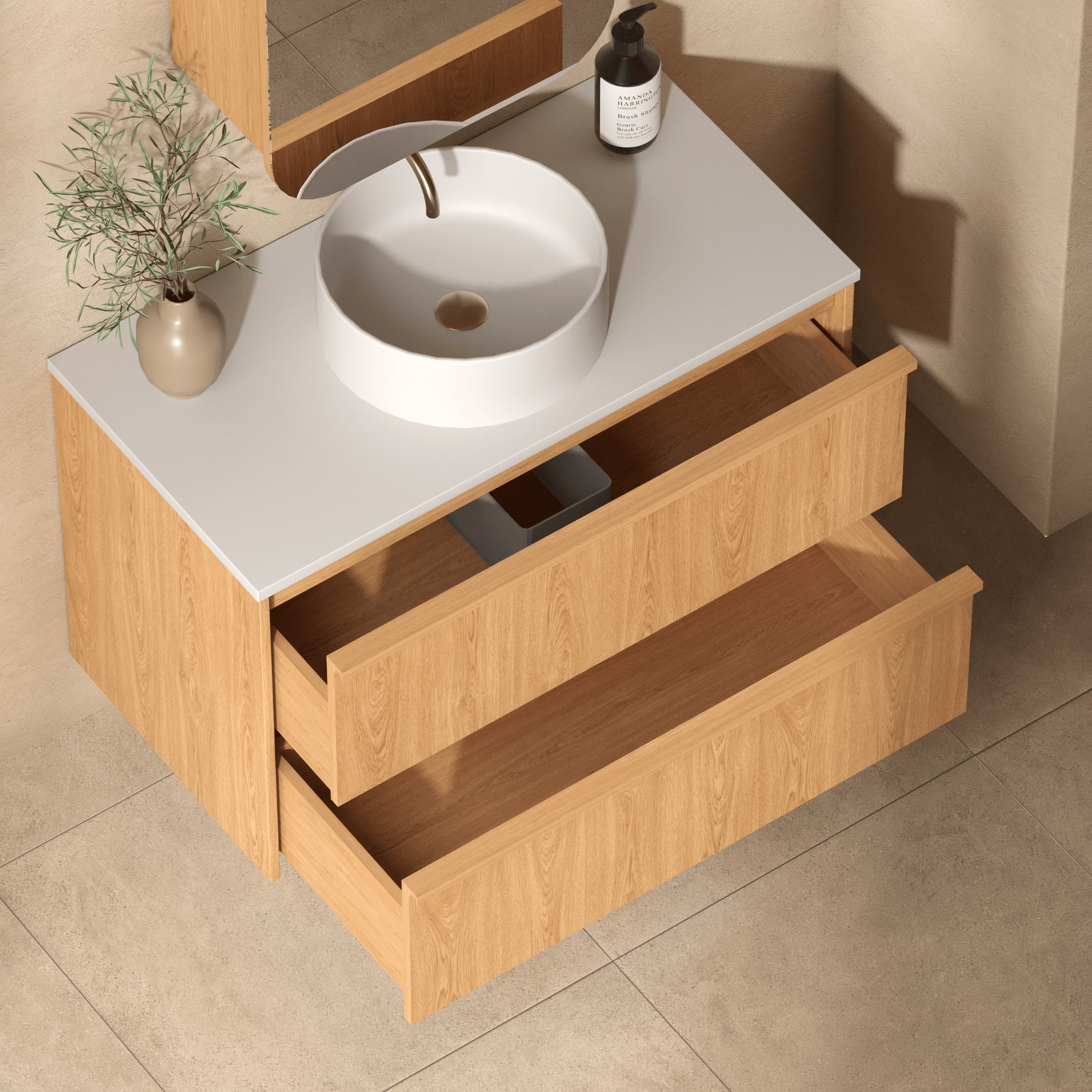 Mimi Koda Wall Hung Vanity Oak