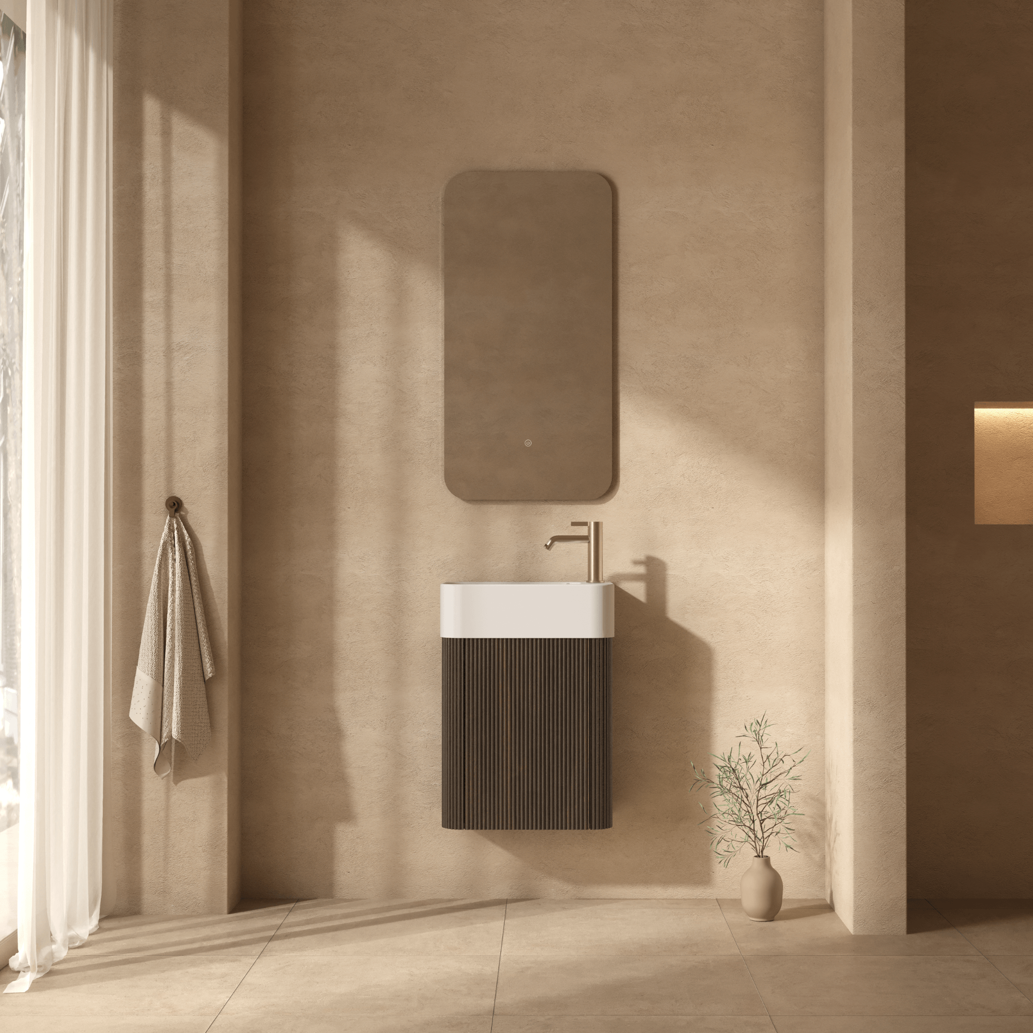 Mimi 460mm Contour Vanity Walnut
