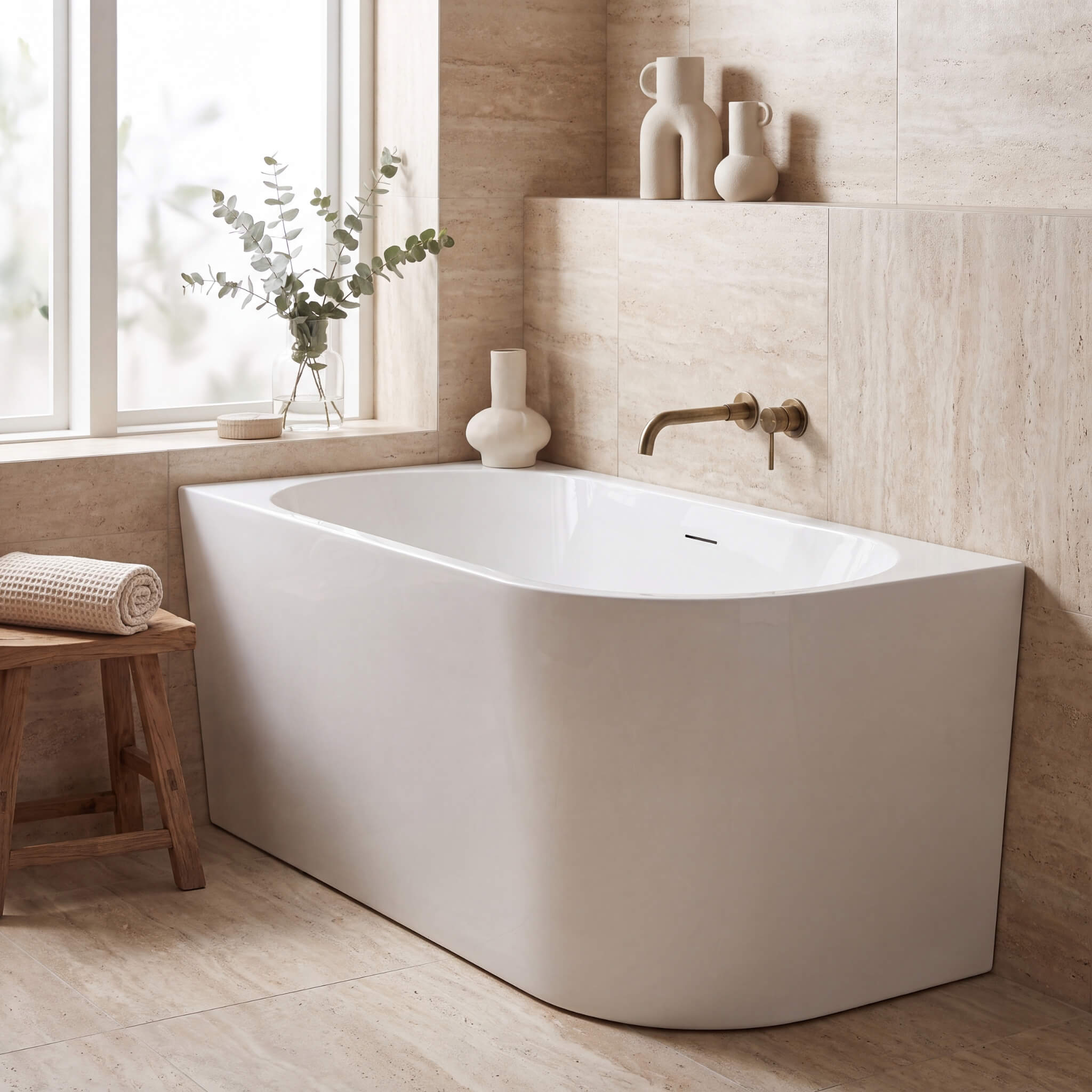 Mimi Cove 1500 Left Corner Bath Gloss White