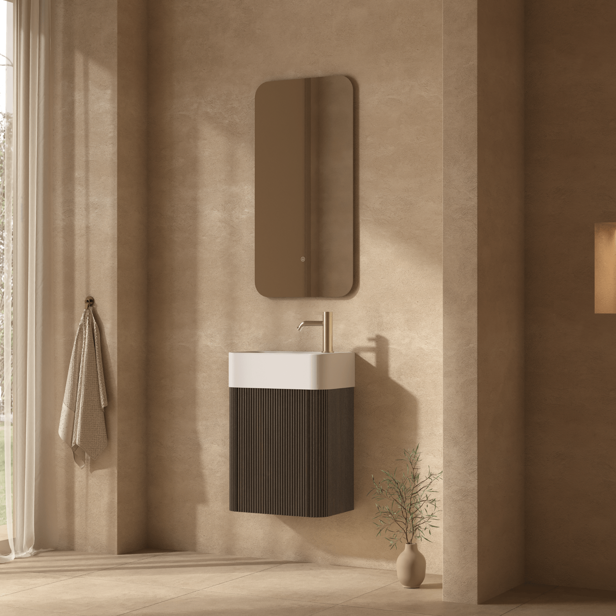 Mimi 460mm Contour Vanity Walnut