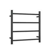 Thermogroup Straight Round Ladder Heated Towel Rail 12V Matte Black