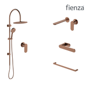 Fienza Empire Slim Wall Set Tapware Package Brushed Copper