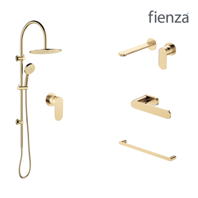 Fienza Empire Slim Wall Set Tapware Package Urban Brass