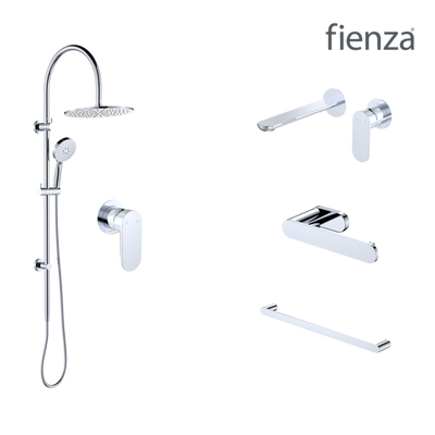 Fienza Empire Slim Wall Set Tapware Package Chrome