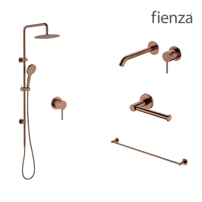 Fienza Kaya Wall Set Tapware Package Brushed Copper