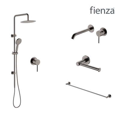 Fienza Kaya Wall Set Tapware Package Gun Metal