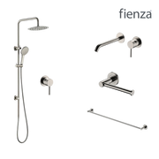 Fienza Kaya Wall Set Tapware Package Brushed Nickel