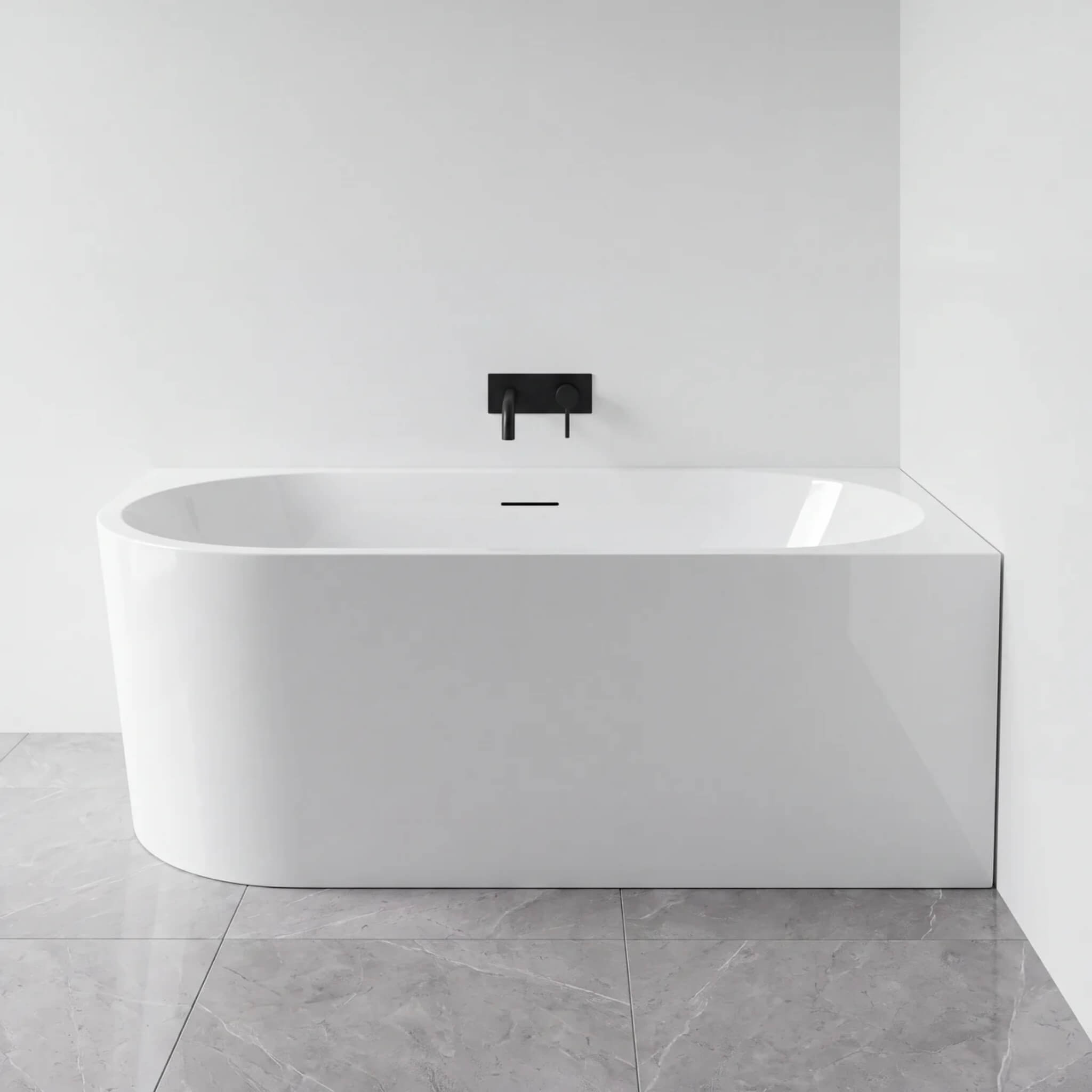 Mimi Cove  1700 Right Corner Bath Gloss White