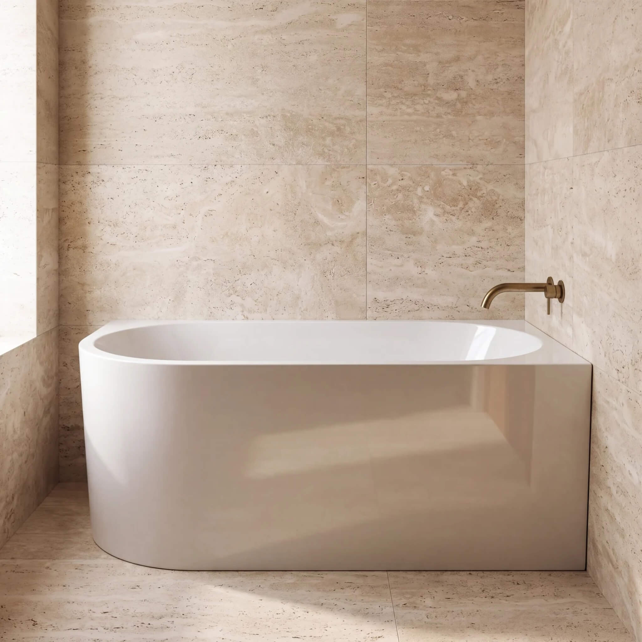 Mimi Cove 1500 Right Corner Bath Gloss White