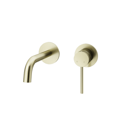 Mimi Cove Wall Mixer Set 150mm Brushed Brass