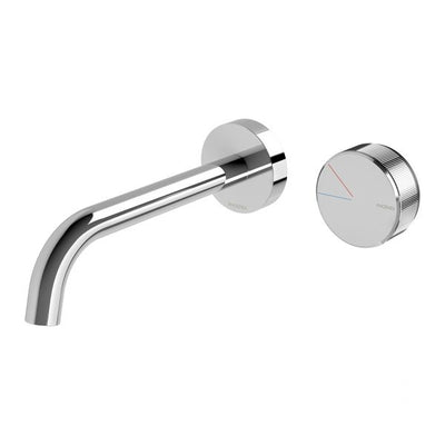 Phoenix Axia Wall Basin/Bath Curved Outlet Mixer Set 180mm Chrome
