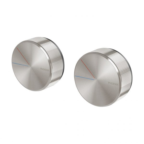 Phoenix Axia Twin Shower/Wall Mixer Brushed Nickel