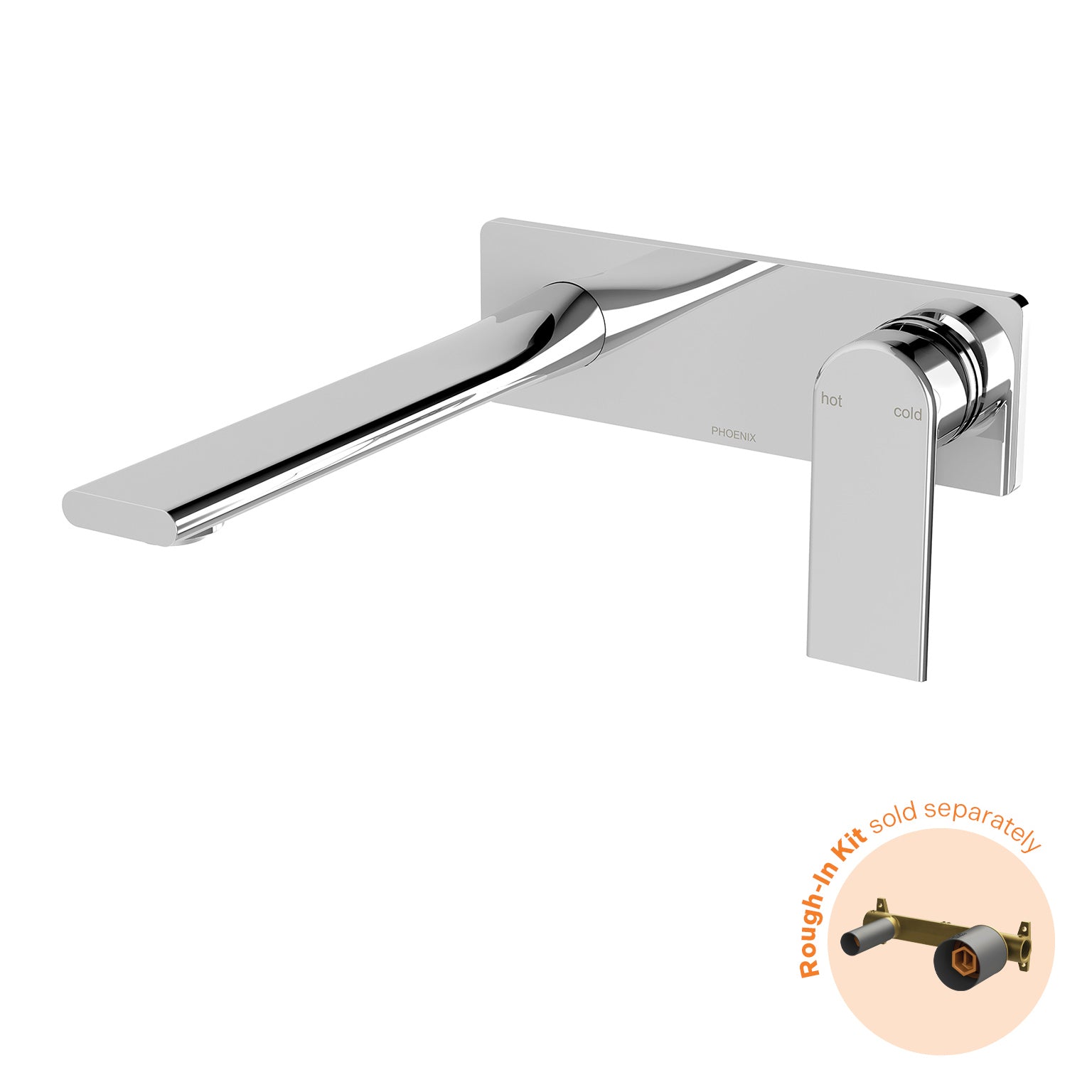 Phoenix Teel SwitchMix Wall Basin / Bath Mixer Set 200mm (Fit-Off Kit Only) – Lead Free Chrome