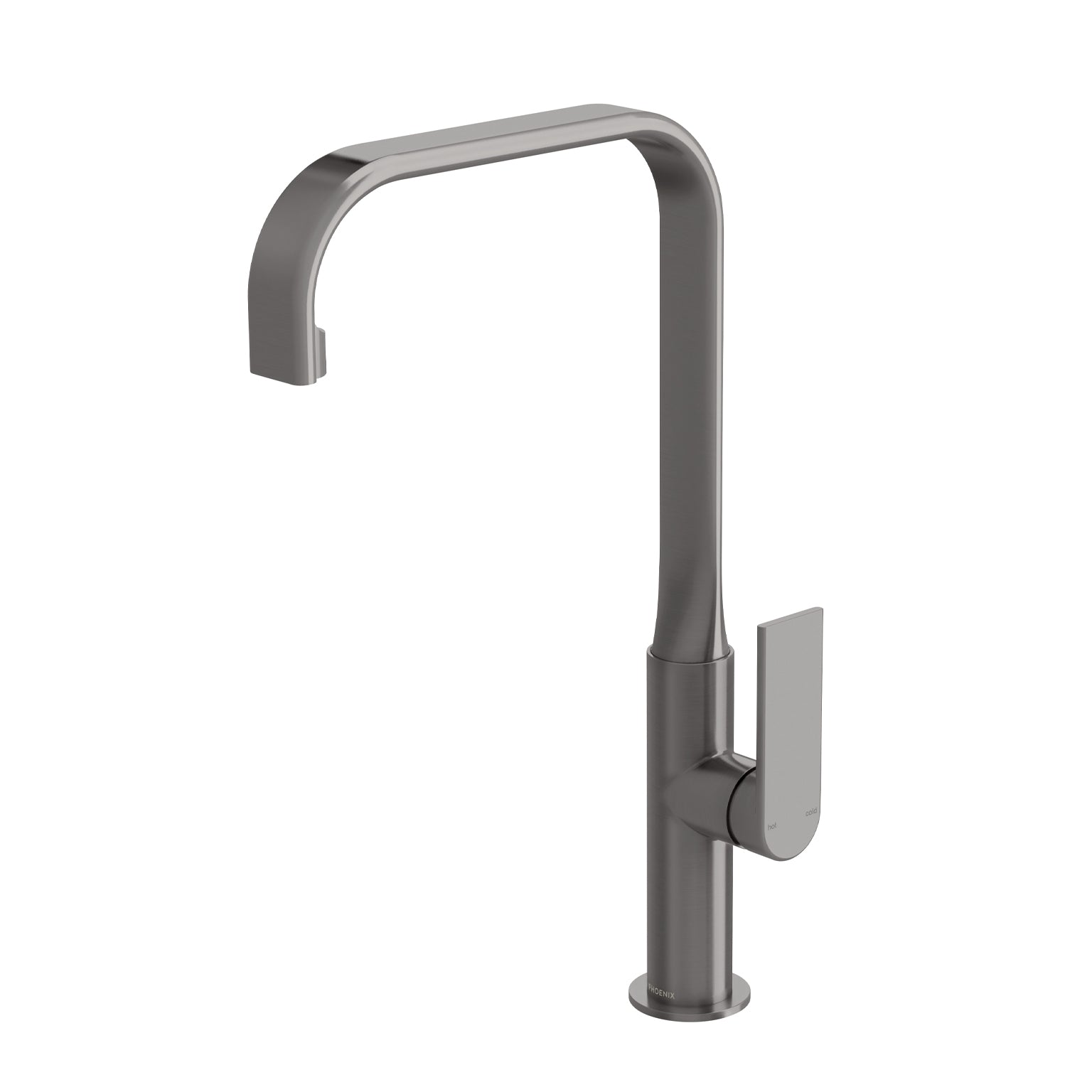 Phoenix Teel Sink Mixer 200mm Square line - Brushed Carbon