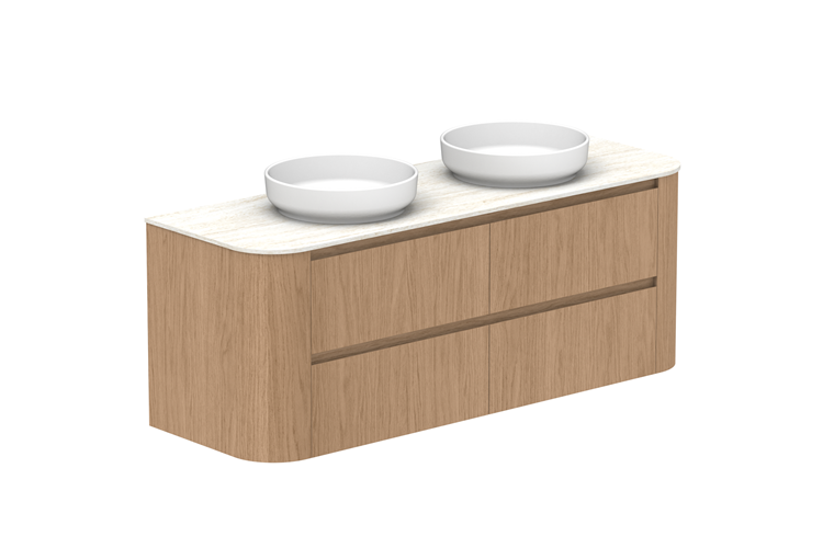 Adp Thea Curved Wall Hung Vanity Durasein Benchtop