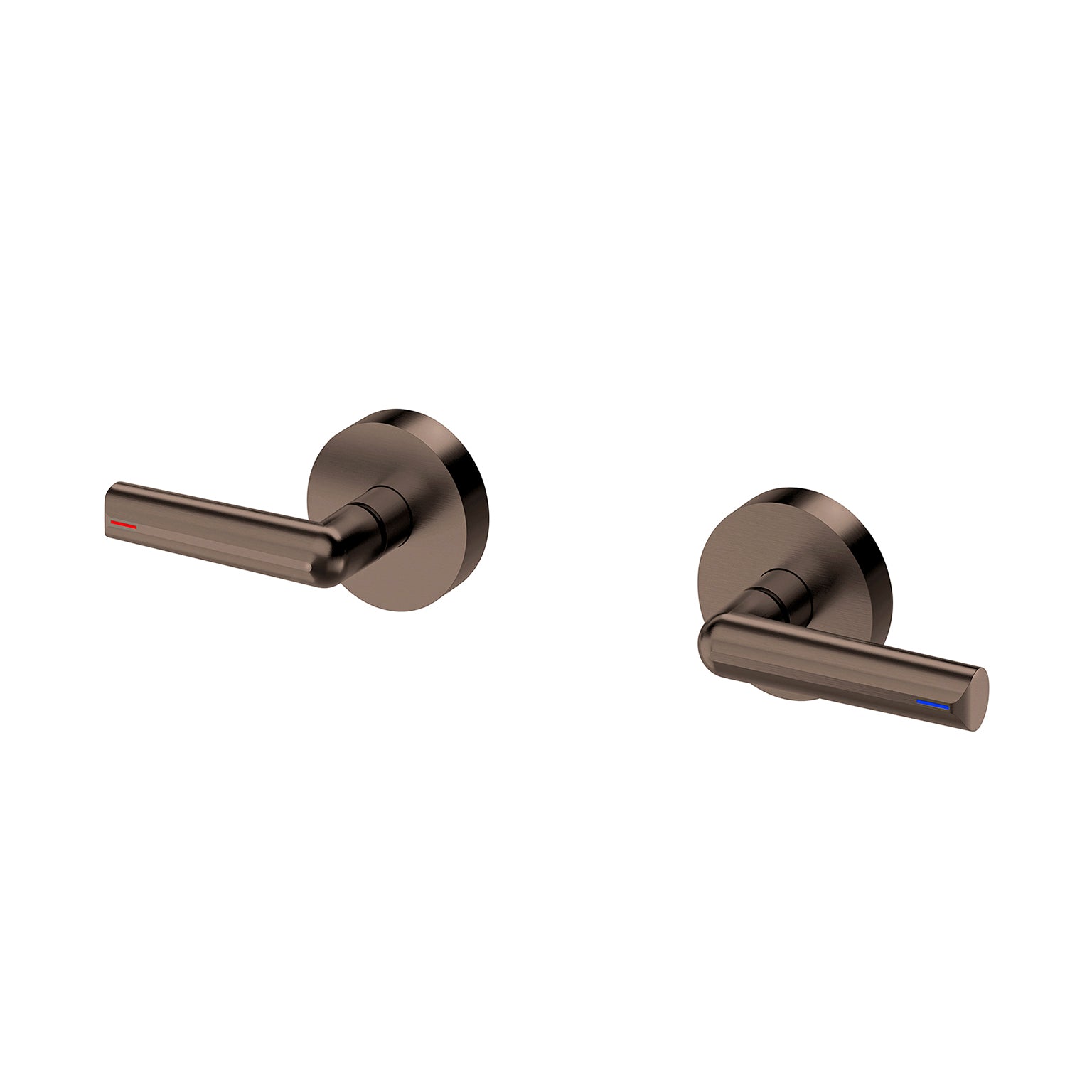 Phoenix Vivid Slimline Plus Lever Wall Top Assemblies 15mm Extended Spindles Brushed Bronze – Lead Free